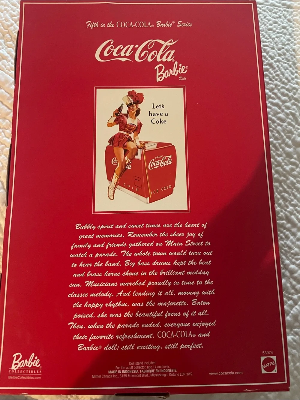 Barbie Collector Edition Coca Cola Marching Band Outfit in Red and White